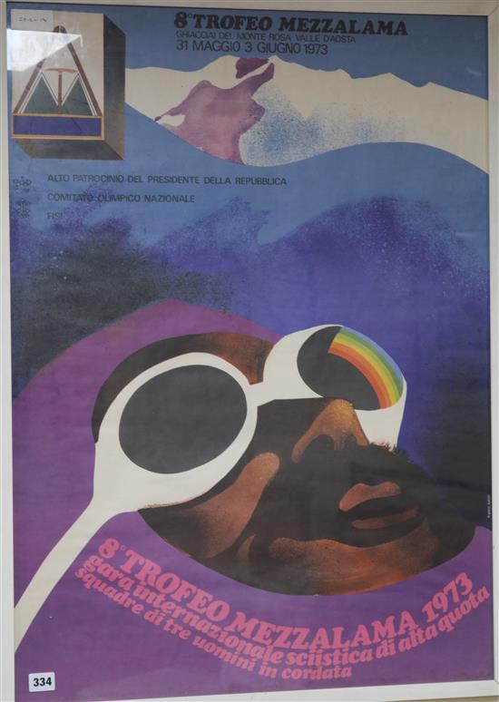 A poster for the Eighth Trofeo Mezzalama 1973 85 x 61cm